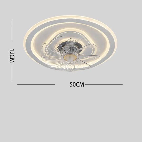 Fan Ceiling Lamp Light In The Bedroom Living Room Restaurant Invisible Indoor Simple Ultra-Thin