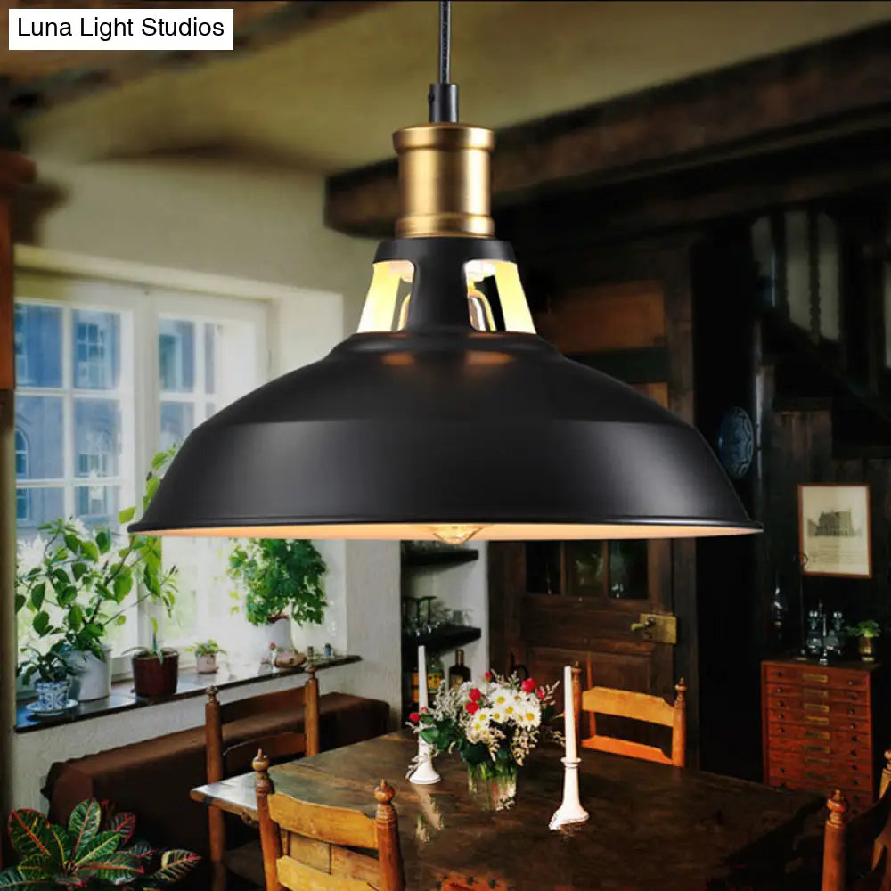 Farmhouse Style Dining Room Ceiling Light Fixture In Black/White/White White Inner / 10.5 Pendant