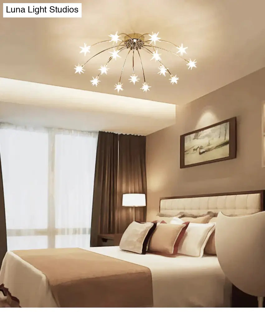 Fashion Ceiling Lights Led Lamp Iron Galss Indoor Lighting All Stars G4 Bedroom Living Room Hotel