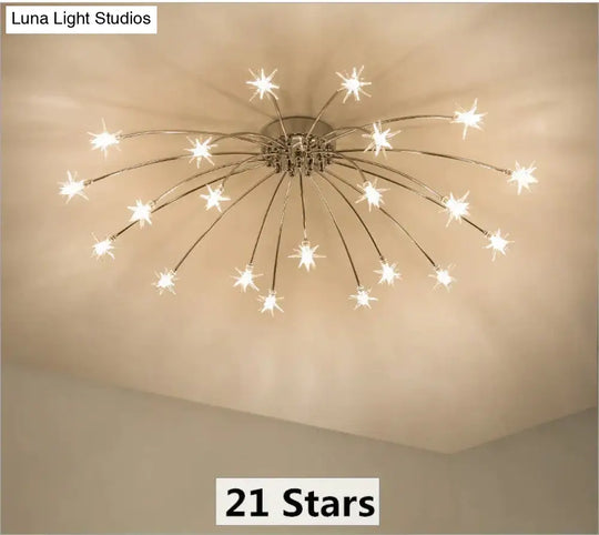 Fashion Ceiling Lights Led Lamp Iron Galss Indoor Lighting All Stars G4 Bedroom Living Room Hotel