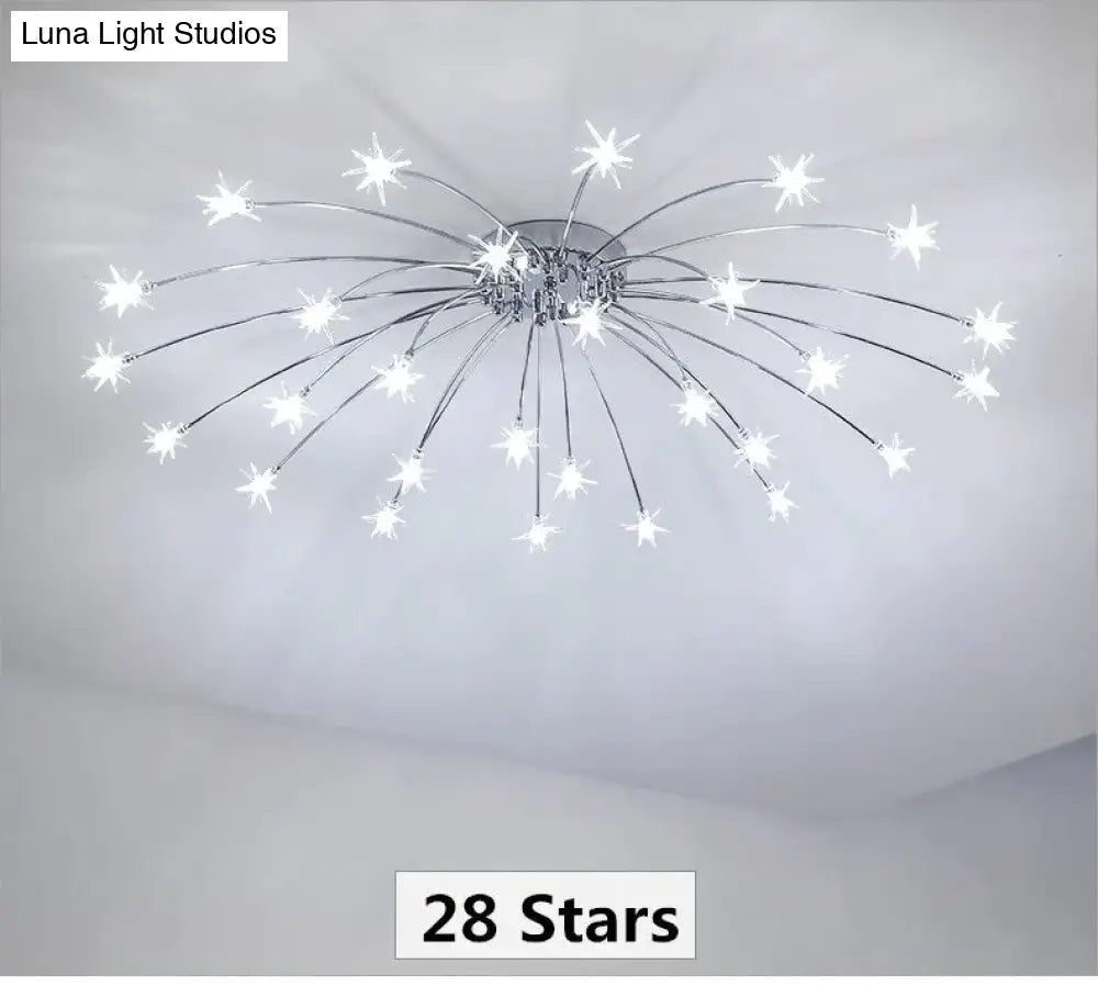 Fashion Ceiling Lights Led Lamp Iron Galss Indoor Lighting All Stars G4 Bedroom Living Room Hotel