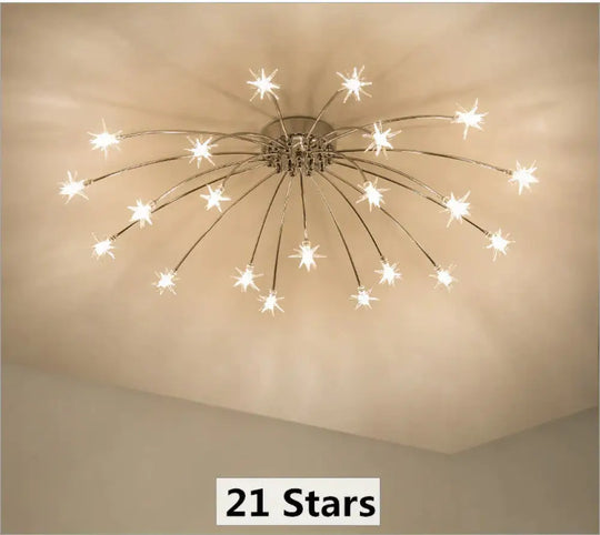 Fashion Ceiling Lights Led Lamp Iron Galss Indoor Lighting All Stars G4 Bedroom Living Room Hotel