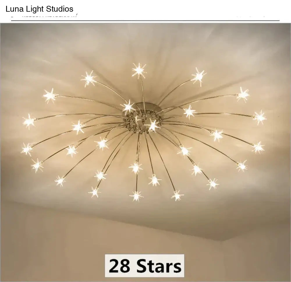 Fashion Ceiling Lights Led Lamp Iron Galss Indoor Lighting All Stars G4 Bedroom Living Room Hotel