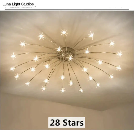 Fashion Ceiling Lights Led Lamp Iron Galss Indoor Lighting All Stars G4 Bedroom Living Room Hotel