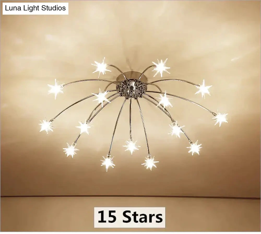 Fashion Ceiling Lights Led Lamp Iron Galss Indoor Lighting All Stars G4 Bedroom Living Room Hotel