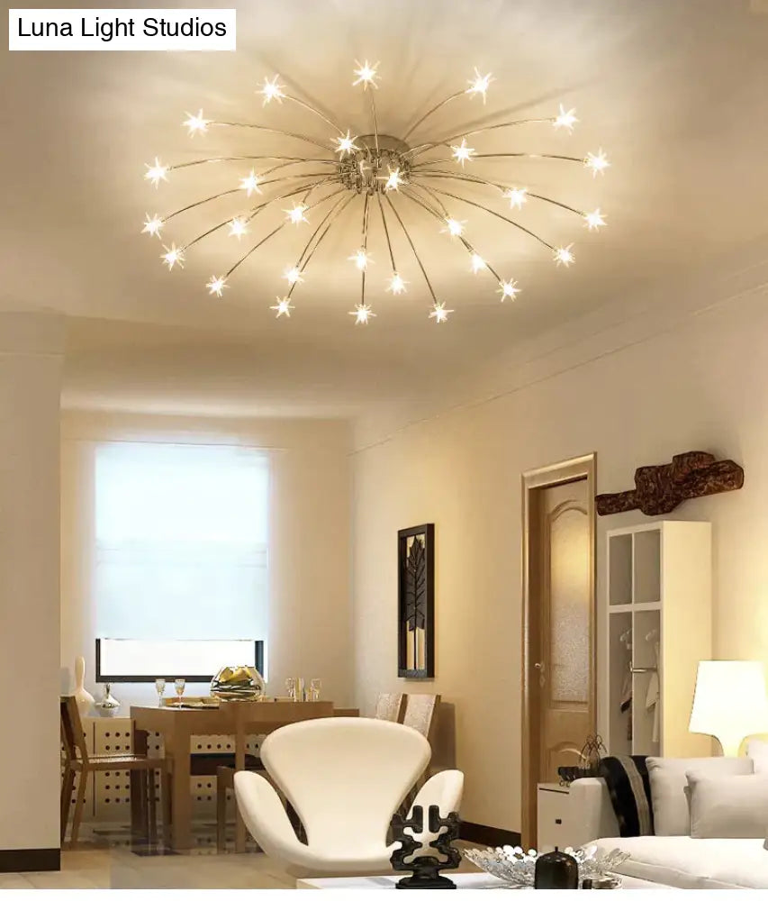 Fashion Ceiling Lights Led Lamp Iron Galss Indoor Lighting All Stars G4 Bedroom Living Room Hotel