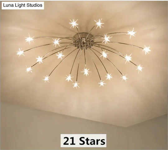 Fashion Ceiling Lights Led Lamp Iron Galss Indoor Lighting All Stars G4 Bedroom Living Room Hotel