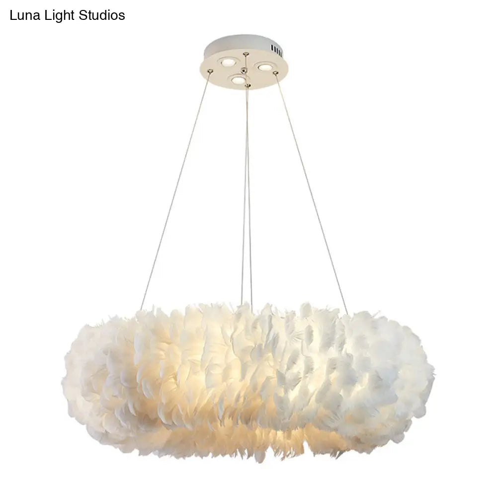 Nordic Feather Loop Chandelier Pendant- Stylish Dining Room Lighting Fixture