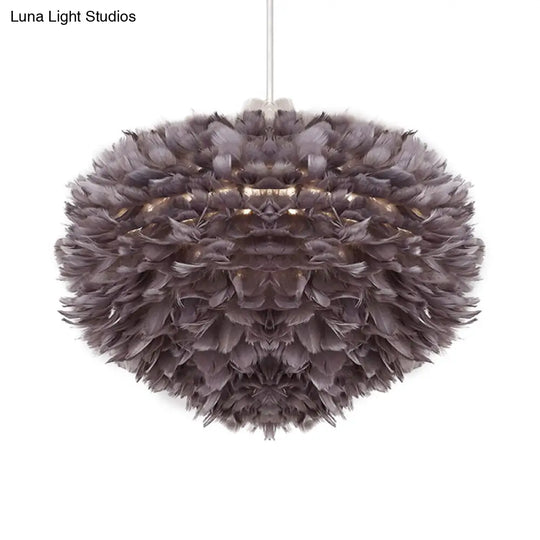 Feather Pendant Light With Modern Style Shade - Ceiling Fixture