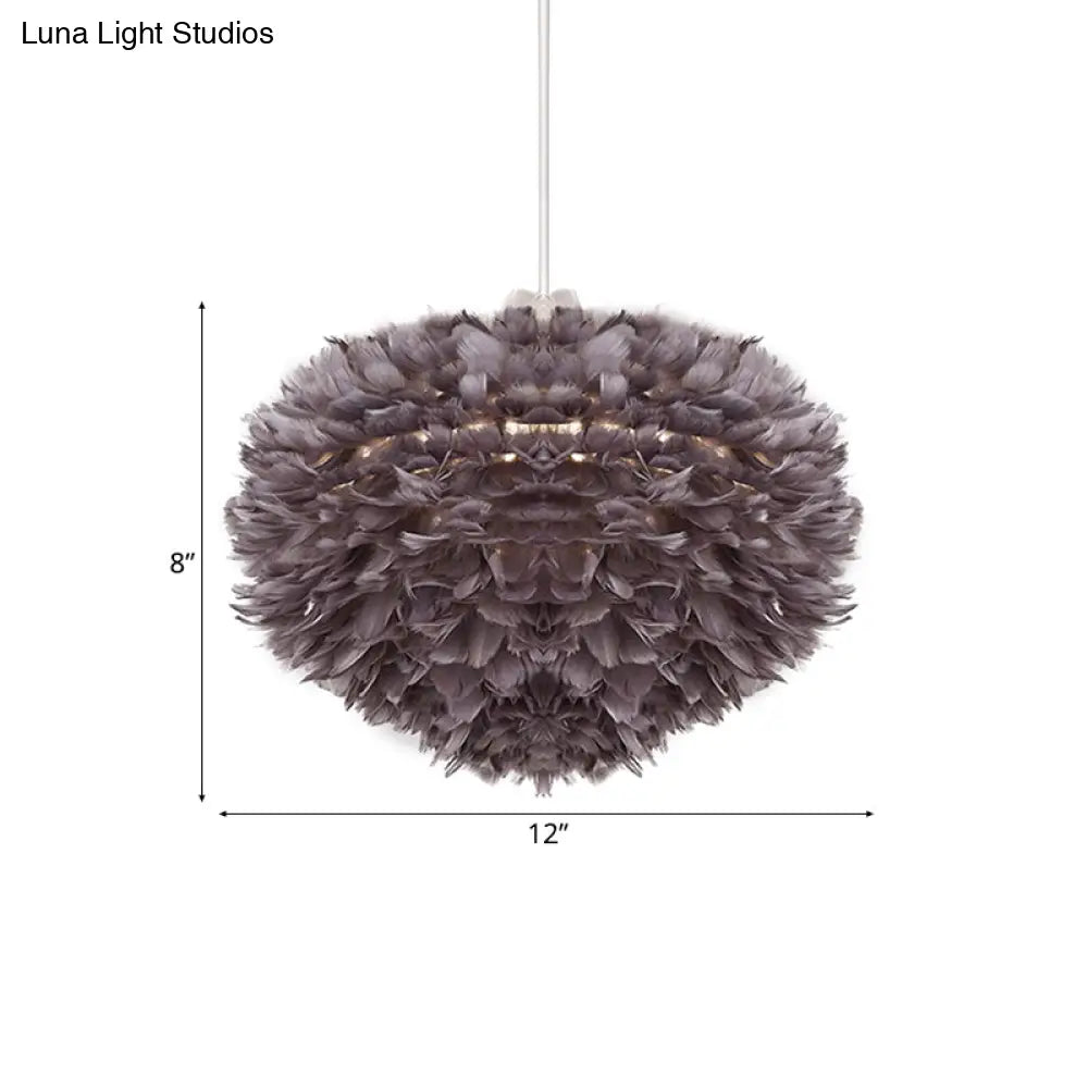 Feather Pendant Light With Modern Style Shade - Ceiling Fixture