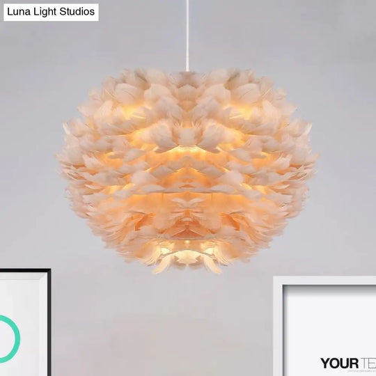 Feather Pendant Light With Modern Style Shade - Ceiling Fixture