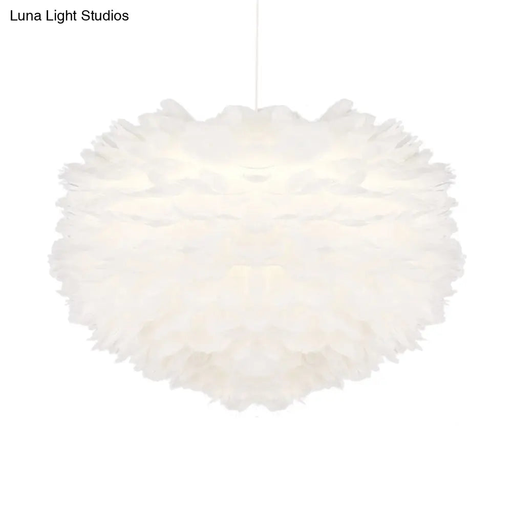 Feather Pendant Light With Modern Style Shade - Ceiling Fixture