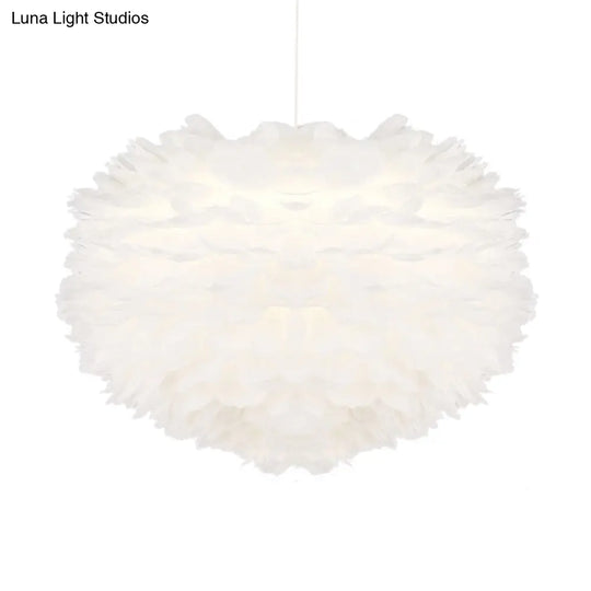 Feather Pendant Light With Modern Style Shade - Ceiling Fixture