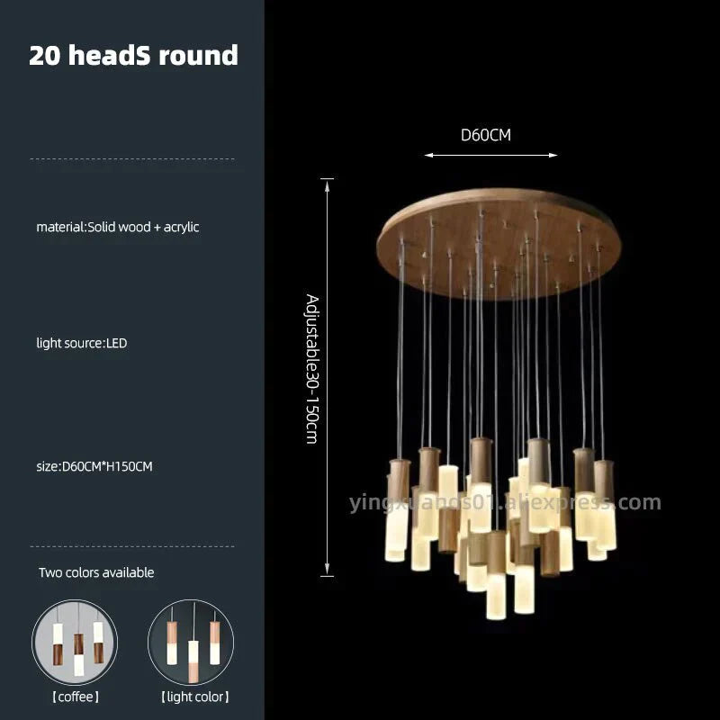 Fiela - Modern Wood chandelier