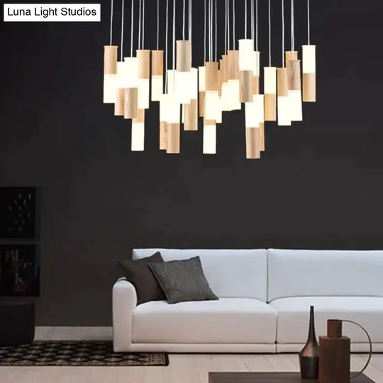 Fiela - Modern Wood Chandelier