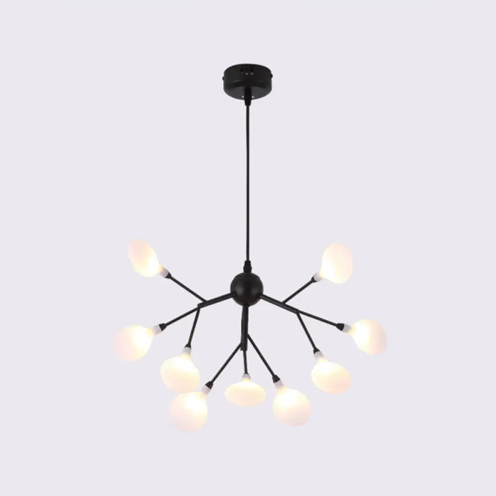 Firefly Chandelier: Minimalist Led Acrylic Suspension Light For Clothing Shops 9 / Black