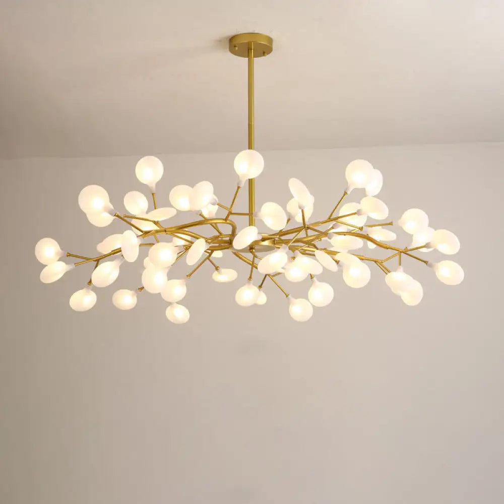 Firefly Led Acrylic Suspension Light - Nordic Style Chandelier Ideal For Living Room 54 / Gold