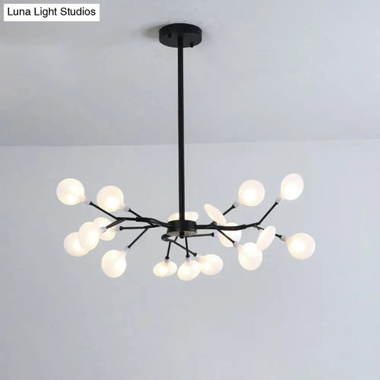 Modern Nordic Style Acrylic Firefly Led Suspension Light For Living Room 18 / Black