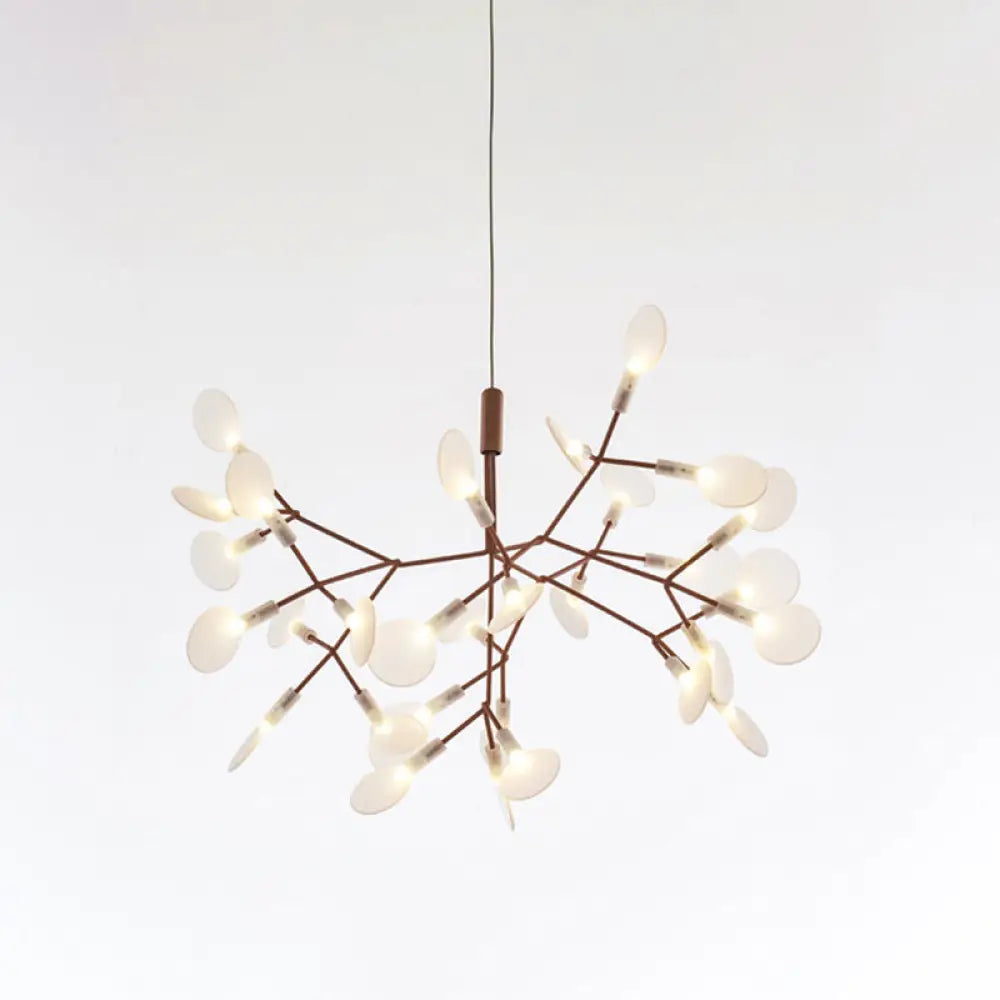 Firefly Led Ceiling Light In Rose Gold - Modern Acrylic Chandelier For Bedroom 30 /