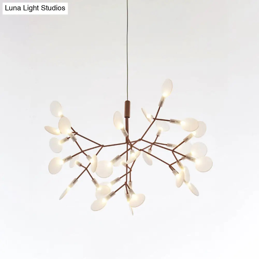 Firefly Led Ceiling Chandelier In Rose Gold - Stylish Bedroom Lighting 30 /