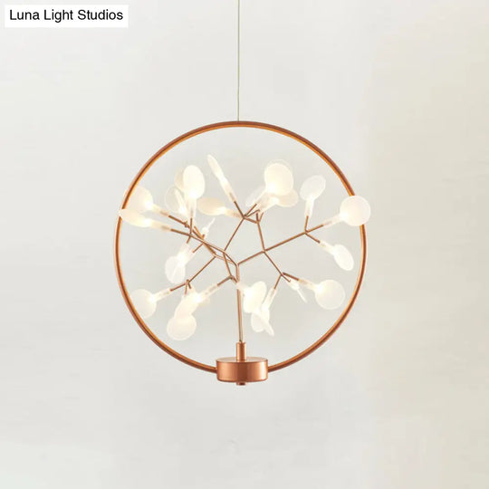 Firefly Led Ceiling Chandelier In Rose Gold - Stylish Bedroom Lighting 27 /