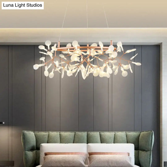 Firefly Led Ceiling Chandelier In Rose Gold - Stylish Bedroom Lighting