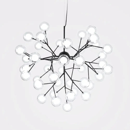 Firefly Led Glass Chandelier - Nordic Style Suspension Lighting For Living Room 45 / White