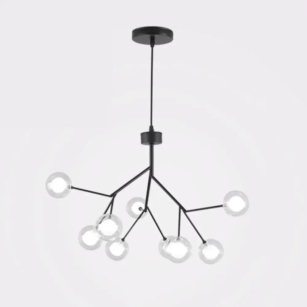 Firefly Led Glass Chandelier - Nordic Style Suspension Lighting For Living Room 9 / White