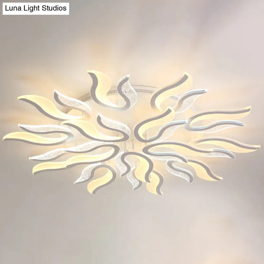 Flame Flower Led Ceiling Fixture - Modern & Creative Design Warm/White Light 31.5/39/49 Wide