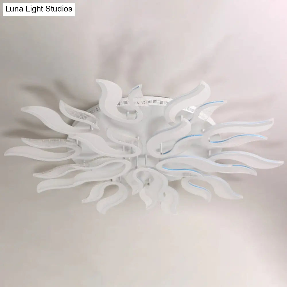 Flame Flower Led Ceiling Fixture - Modern & Creative Design Warm/White Light 31.5/39/49 Wide