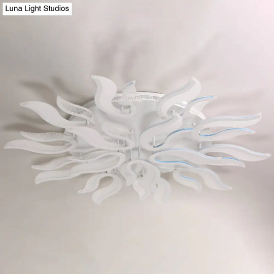 Flame Flower Led Ceiling Fixture - Modern & Creative Design Warm/White Light 31.5/39/49 Wide