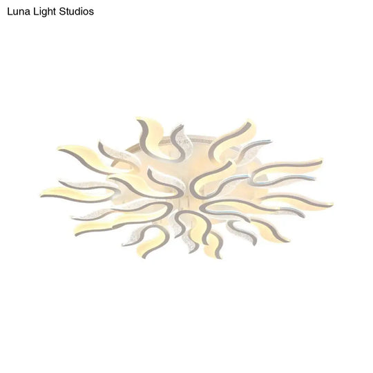 Flame Flower Led Ceiling Fixture - Modern & Creative Design Warm/White Light 31.5/39/49 Wide