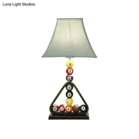 Flared Blue Studylight Kids 1-Light Book Light With Billiard Ball Decor - Perfect For Reading