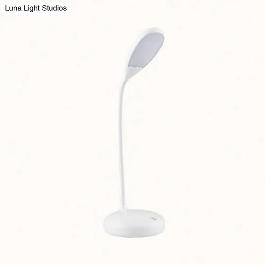 Flexible Usb Rechargeable Led Desk Lamp With Touch Control Dimming - Blue/Pink/White Ideal For