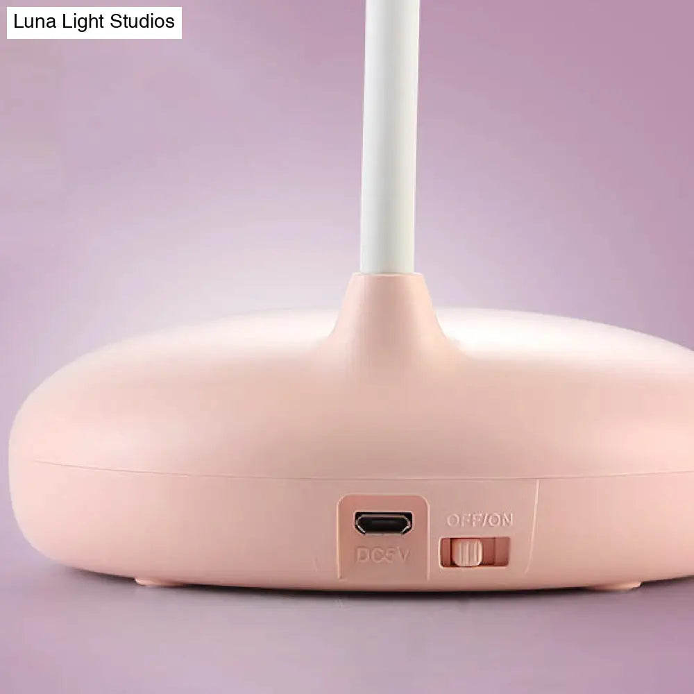 Flexible Usb Rechargeable Led Desk Lamp With Touch Control Dimming - Blue/Pink/White Ideal For