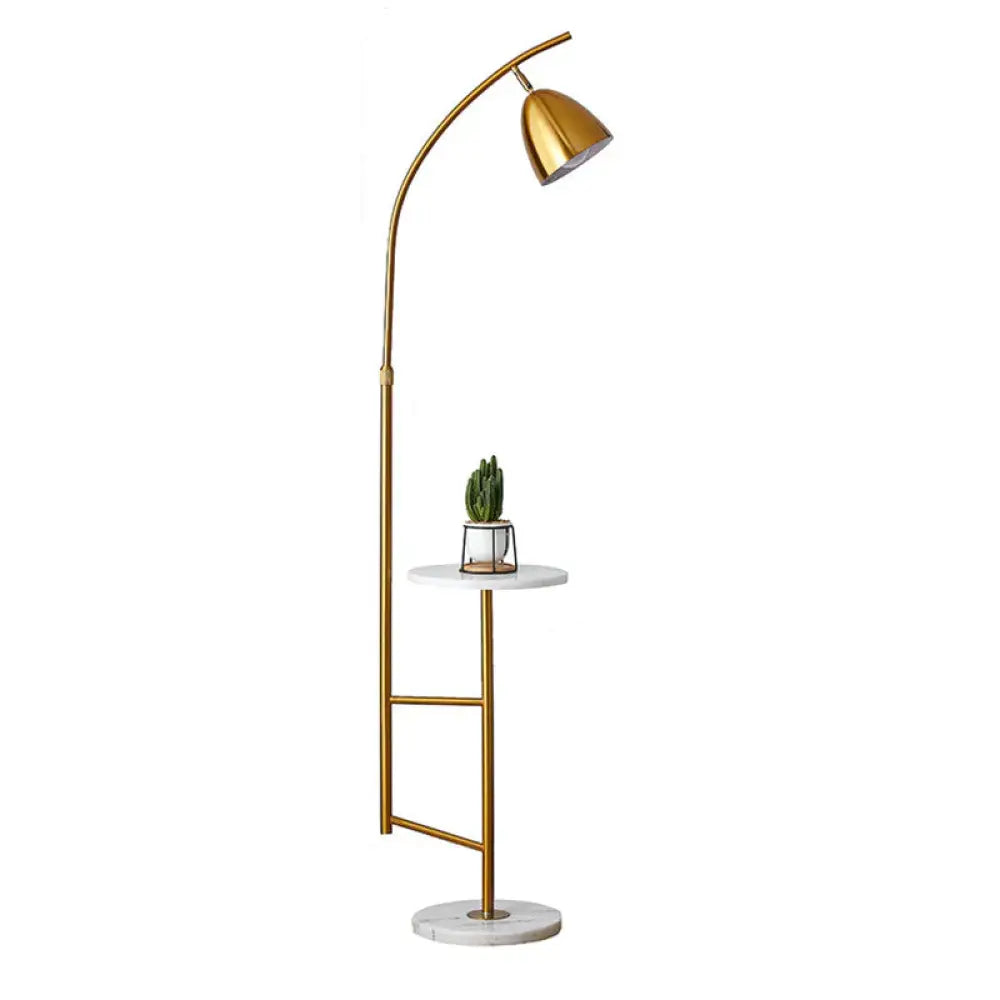 Floor Lamp Modern Simple Living Room Bedroom Study Dining Office Led Tea Table Bedside Gold +