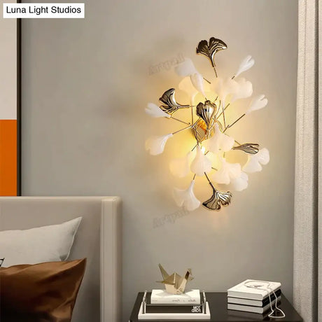 Flora - Modern Porcelain Leaves Wall Lights for Bedroom living room Wall Decoration