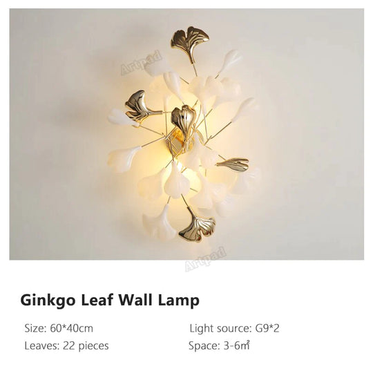 Flora - Modern Porcelain Leaves Wall Lights For Bedroom Living Room Decoration B Type / Plastic Leaf