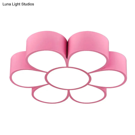 Floral Kindergarten Led Flush Ceiling Light Fixture