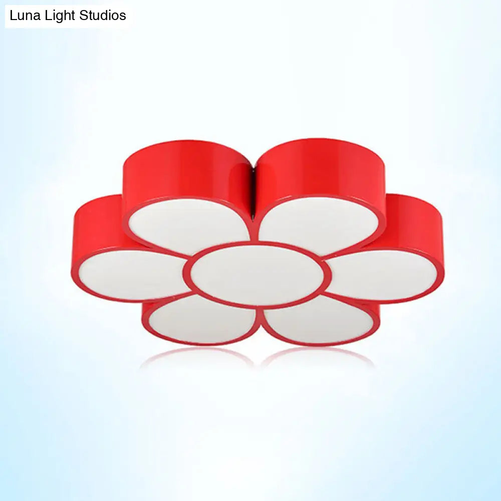 Floral Kindergarten Led Flush Ceiling Light Fixture