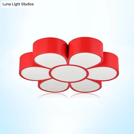 Floral Kindergarten Led Flush Ceiling Light Fixture