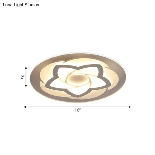 Flower Flush Light Modern Acrylic Ultra Thin Led Ceiling - Ideal For Bedroom 16’/19.5’/23.5’/29.5’ W