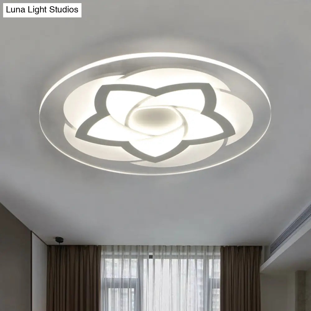Flower Flush Light Modern Acrylic Ultra Thin Led Ceiling - Ideal For Bedroom 16/19.5/23.5/29.5 W