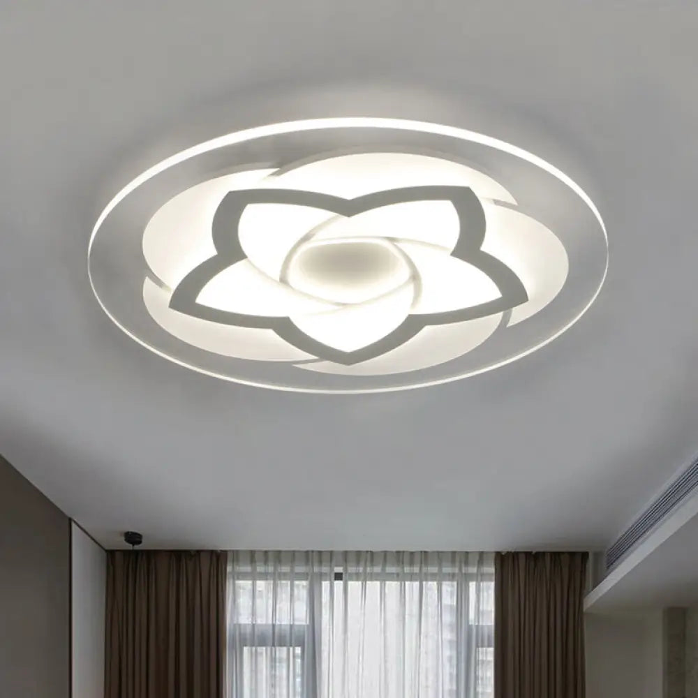 Flower Flush Light Modern Acrylic Ultra Thin Led Ceiling - Ideal For Bedroom