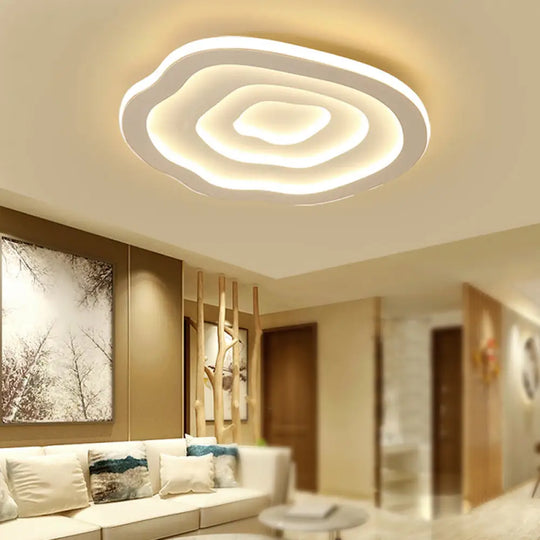 Flower Led Flushmount Ceiling Light - Eye-Caring Acrylic For Living Room White / 16’ Warm