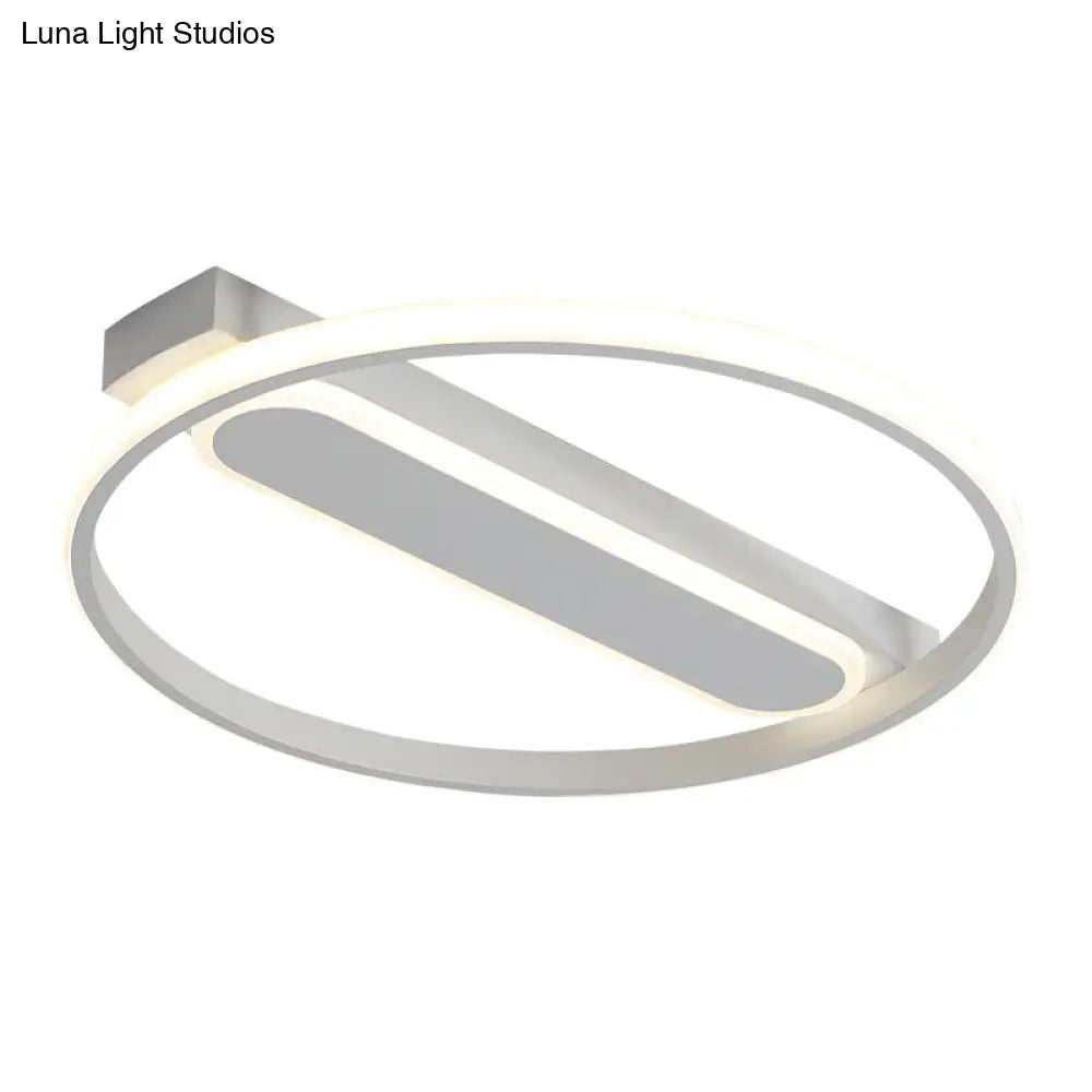 Flush Mount Acrylic Led Light For Bedroom Ceiling - Ring Design Warm/White 16/19.5/23.5 Dia