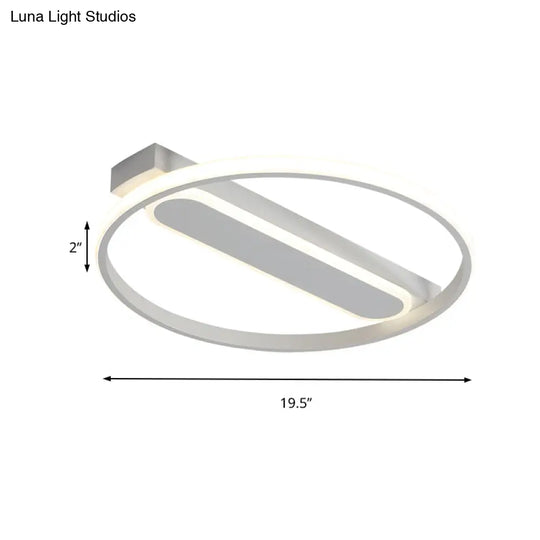 Flush Mount Acrylic Led Light For Bedroom Ceiling - Ring Design Warm/White 16/19.5/23.5 Dia