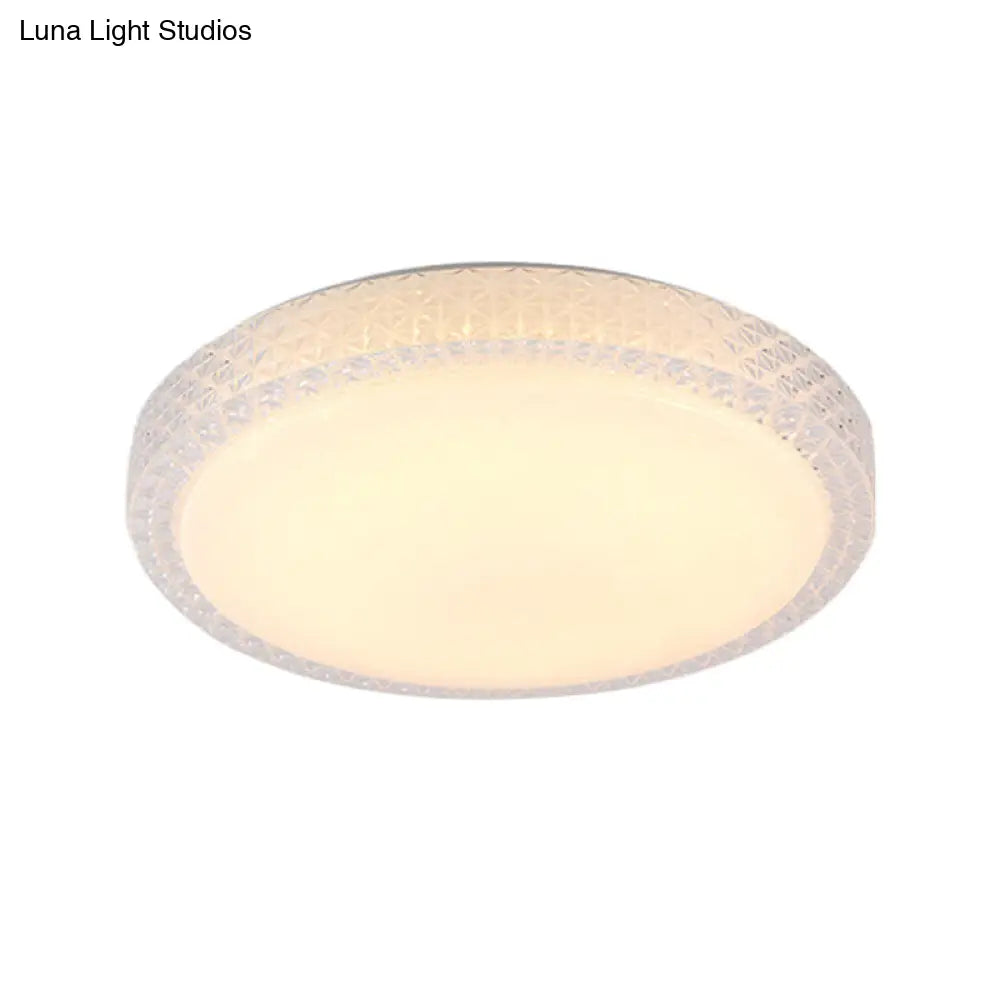 Flush-Mount Crystal Led Ceiling Light In White Or Warm Available 16 19.5 Diameter