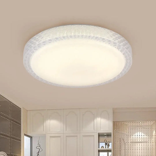 Flush-Mount Crystal Led Ceiling Light In White Or Warm Available 16’ 19.5’ Diameter /