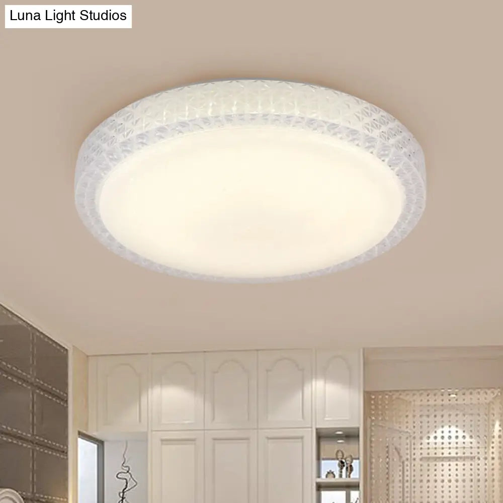 Flush-Mount Crystal Led Ceiling Light In White Or Warm Available 16 19.5 Diameter /
